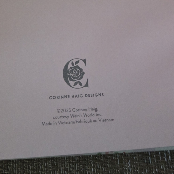 Floral Stripe Notebook with Pink Band - Picture 2 of 4